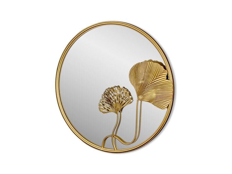 LAMEDOR GINGKO LEAF CIRCLE AYNA GOLD 60X60 CM