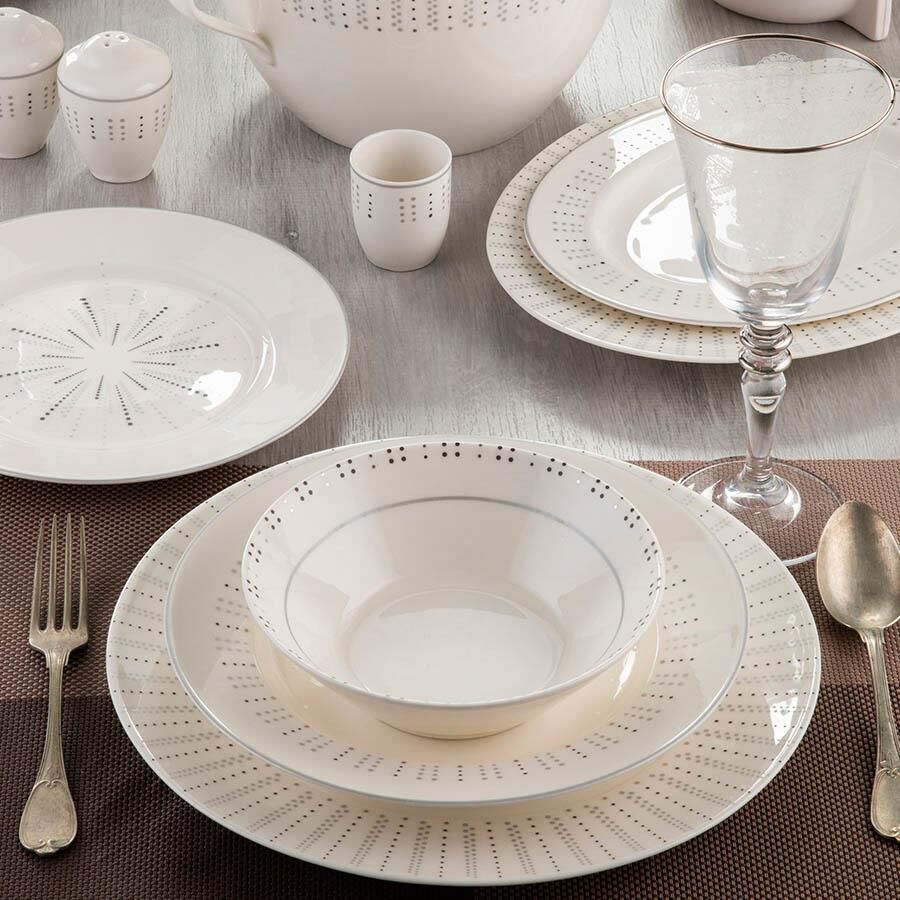 KÜTAHYA PORSELEN BONE KALIPSO 62 PARÇA YEMEK TAKIMI 12582