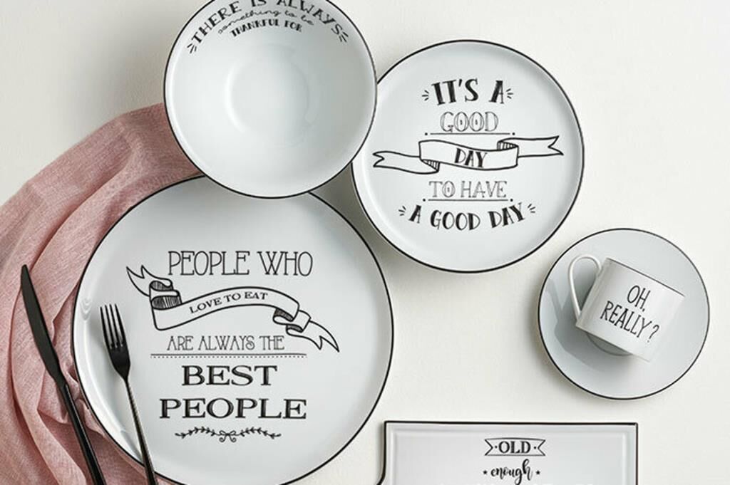 Porland Be Happy 19 Parça 6 Kişilik Pasta-Çay Takımı 04A+P021312