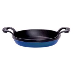 SÜREL DÖKÜM 22 CM YUVARLAK DÜZ SAHAN PARLAK KOYU MAVİ