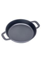 SÜREL DÖKÜM 18 CM YUVARLAK DÜZ SAHAN MAT SİYAH