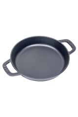SÜREL DÖKÜM 18 CM YUVARLAK DÜZ SAHAN MAT SİYAH