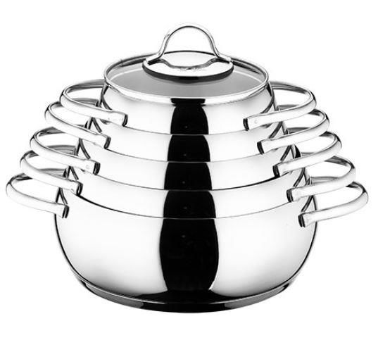 Aryıldız Olimpos 10 Parça Cam Kapaklı Tencere Seti