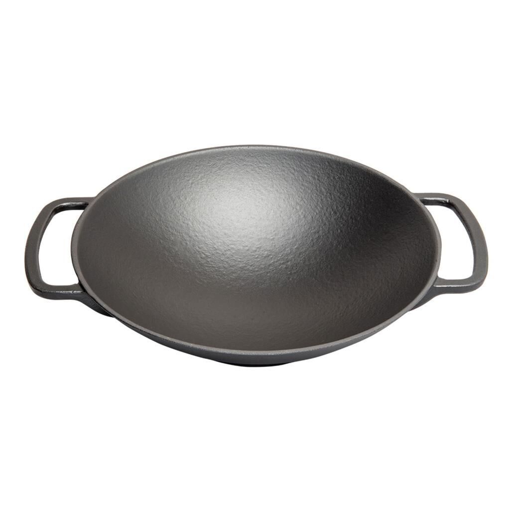 SÜREL DÖKÜM 28 CM YUVARLAK WOK TAVA MAT SİYAH