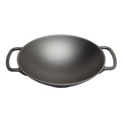 SÜREL DÖKÜM 28 CM YUVARLAK WOK TAVA MAT SİYAH