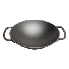 SÜREL DÖKÜM 28 CM YUVARLAK WOK TAVA MAT SİYAH