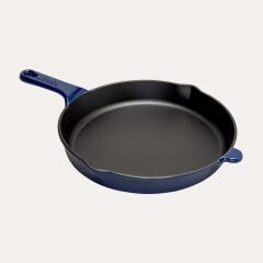 SÜREL DÖKÜM 27 CM YUVARLAK DÜZ TAVA PARLAK KOYU MAVİ