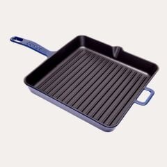 SÜREL DÖKÜM 30 CM KARE IZGARA TAVA PARLAK KOYU MAVİ