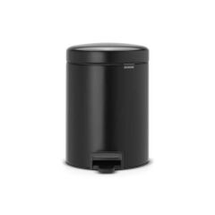 BRABANTİA  NEWICON MATT BLACK PEDALLI ÇÖP KUTUSU 5 LİTRE