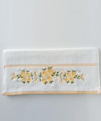 Özdilek Azalea 50*90 cm Nakişlı Havlu Beyaz-Sarı