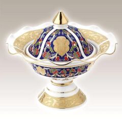 Kütahya Porselen Hanedan Şekerlik 22 cm Dekor No:3880