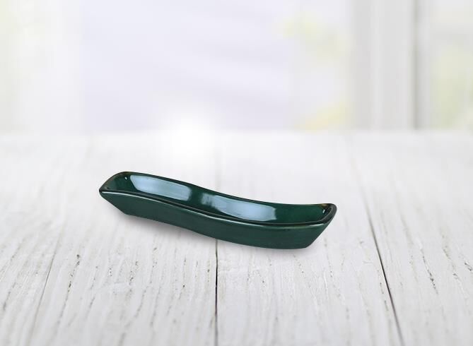 Keramika İvory 18 cm Zeytinlik Artıstık Reaktif Koyu Yeşil