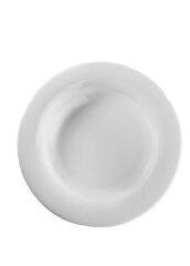 Kütahya Porselen Antalya Otel 22 cm 12 Adet Çukur Tabak Dekorsuz