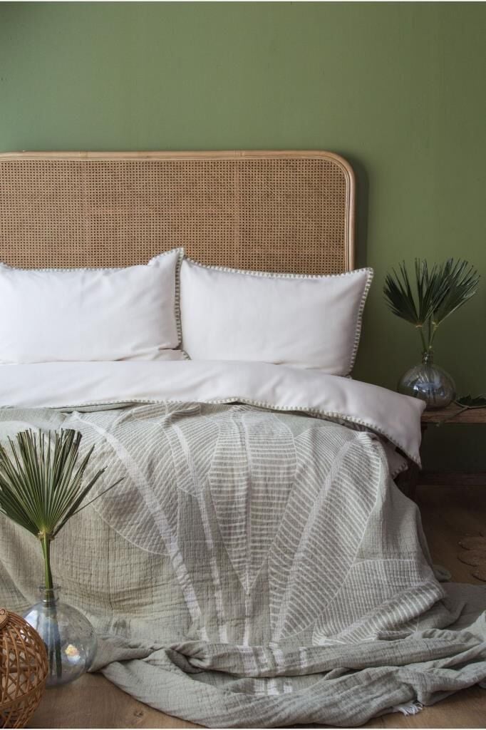 Apricitas Home Muslin Yatak Örtüsü Nev set. June Adaçayı