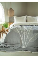Apricitas Home Muslin Yatak Örtüsü Nev set. June Gri