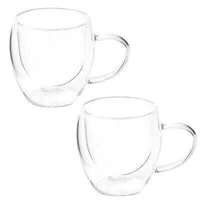 TANTİTONİ BOROSİLİKAT CAM 2 Lİ ÇİFT CİDARLI KULPLU BARDAK SETİ 350 ML