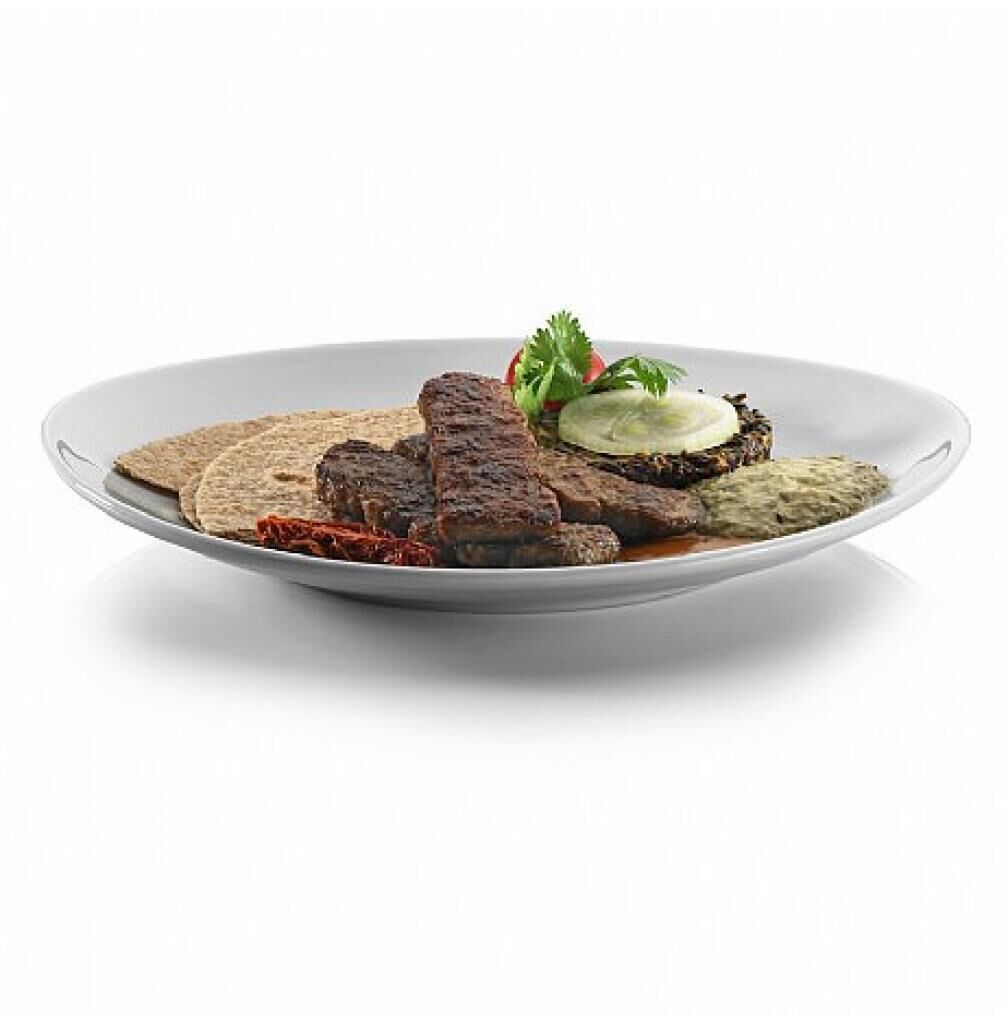 Kütahya Porselen Ent Otel 29 cm 6 Adet Izgara Servis Tabağı Dekorsuz