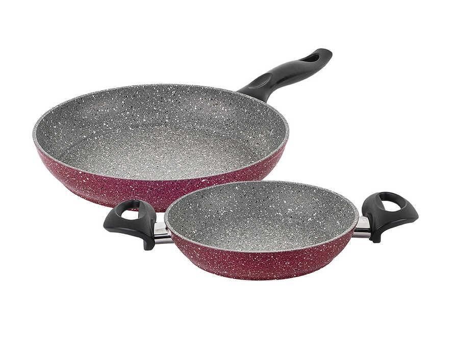 TANTİTONİ FINE PREMIUM GRANITTE 2 PARÇA VİŞNE GRANIT TAVA SAHAN SETİ