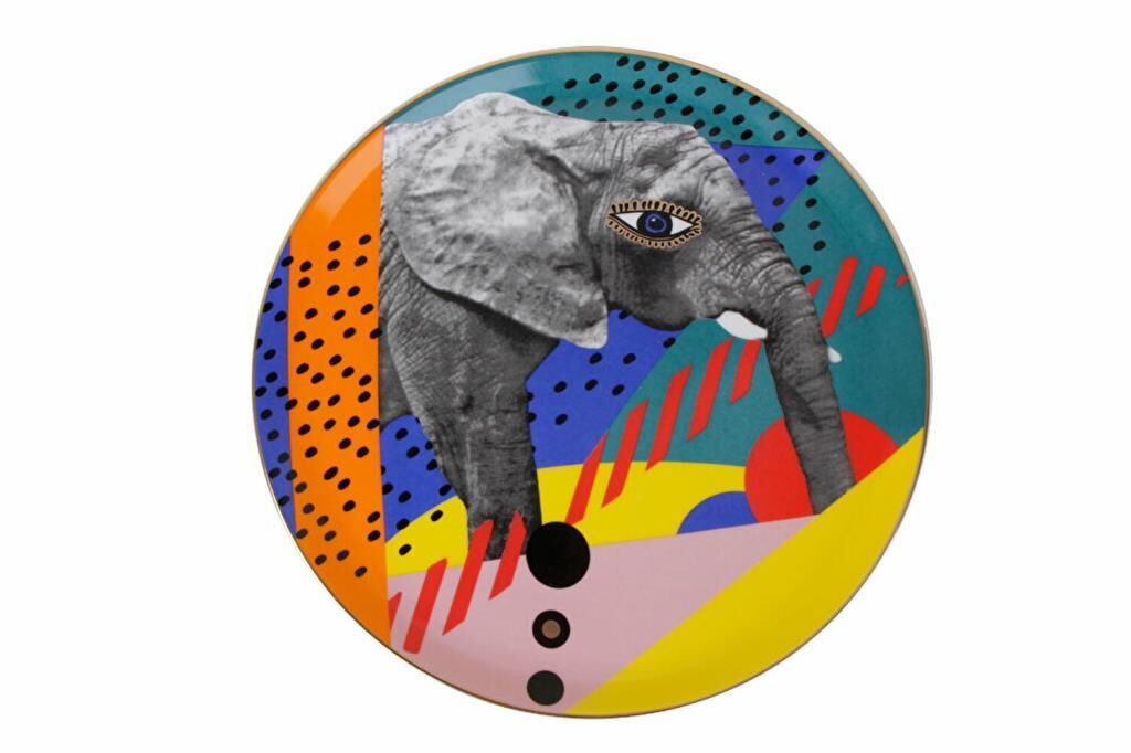 Porland Wild Life Elephant Düz Tabak 28cm 04ALM005140