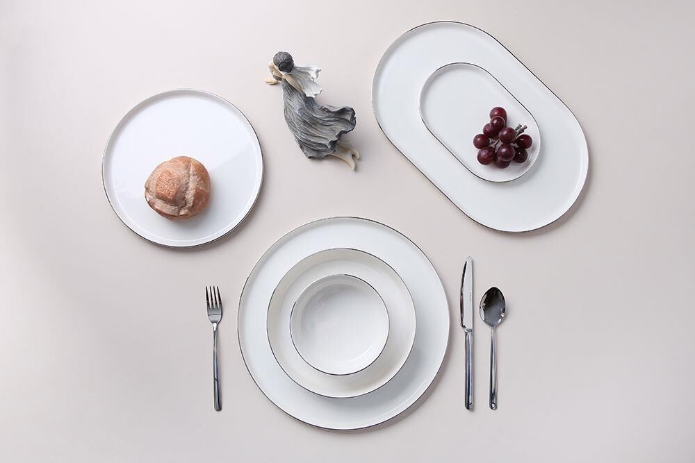 Porland Chopin Platin 27 Parça 6 Kişilik Yemek Takımı 04ALM006747