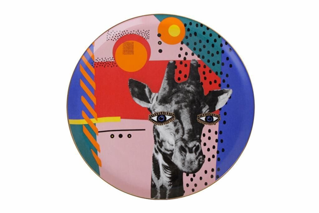 Porland Wild Life Giraffe Düz Tabak 28cm 04ALM005132