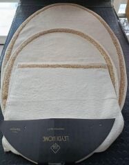 LEYDİ HOME KREM GOLD BANYO PASPASI 3 PARÇA