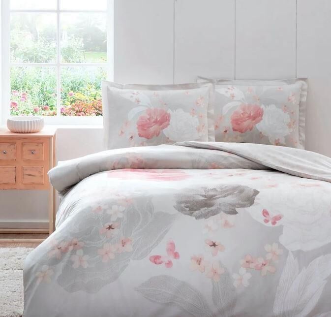 Taç Saten Çift Kişilik Nevresim Takımı Benito Krem