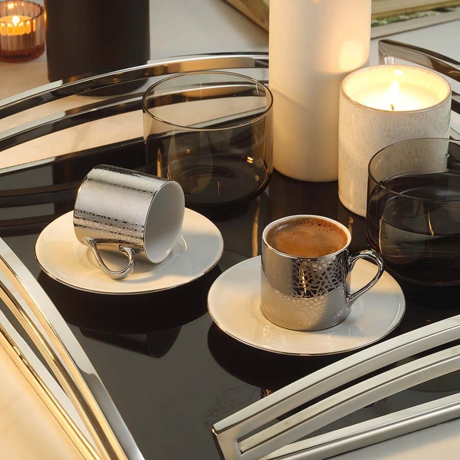 Kütahya Porselen Riya 2 Kişilik 10916 Desen Kahve Fincan Takımı