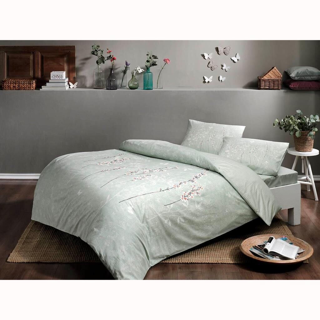 Taç Tiana Ranforce Tek Kişilik Nevresim Takımı Yeşil