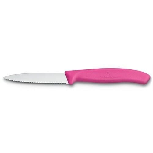 Victorinox 8Cm Soyma Bıçağı (Testere Ağızlı) Pembe