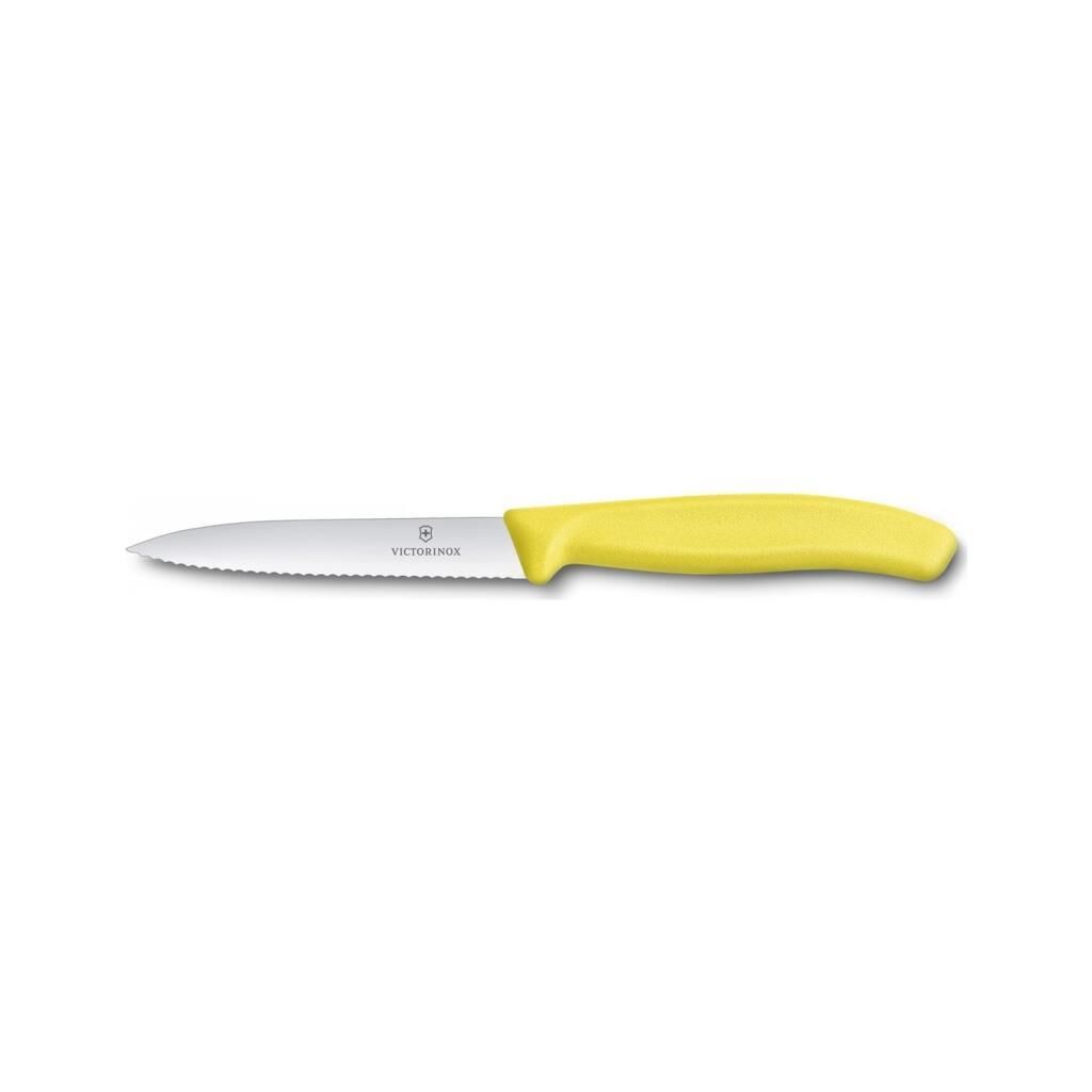 Victorinox 10Cm Soyma Bıçağı (Testere Ağızlı) - Sarı