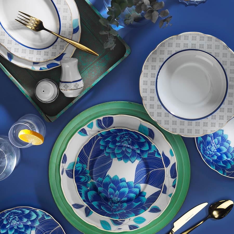 Kütahya Porselen Bone Olympos 53 Parça 12237 Dekor Yemek Takımı