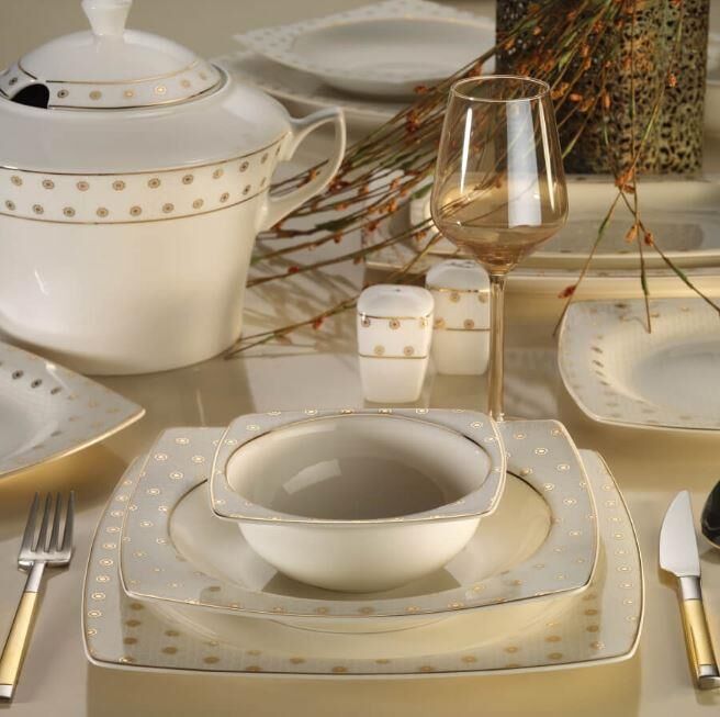 Kütahya Porselen Bone Mare 62 Parça 10365 Yemek Takımı