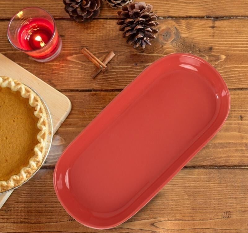 Keramika Noyan 26 cm Kayık Tabak Turuncu 207 A