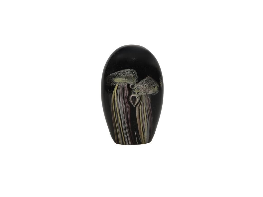 PORLAND DENİZ ANASI SARI/SİYAH CAM BİBLO 7X11 CM