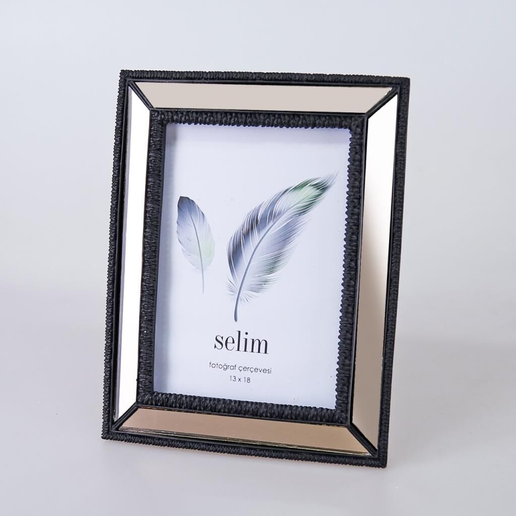 Selim Dekor 13x18 Elsira Aynalı Çerçeve Siyah