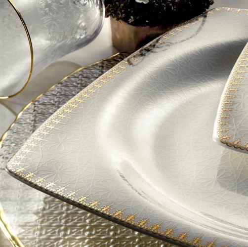 Kütahya Porselen Bone Mare 62 Parça 9715 Desenli Yemek Takımı