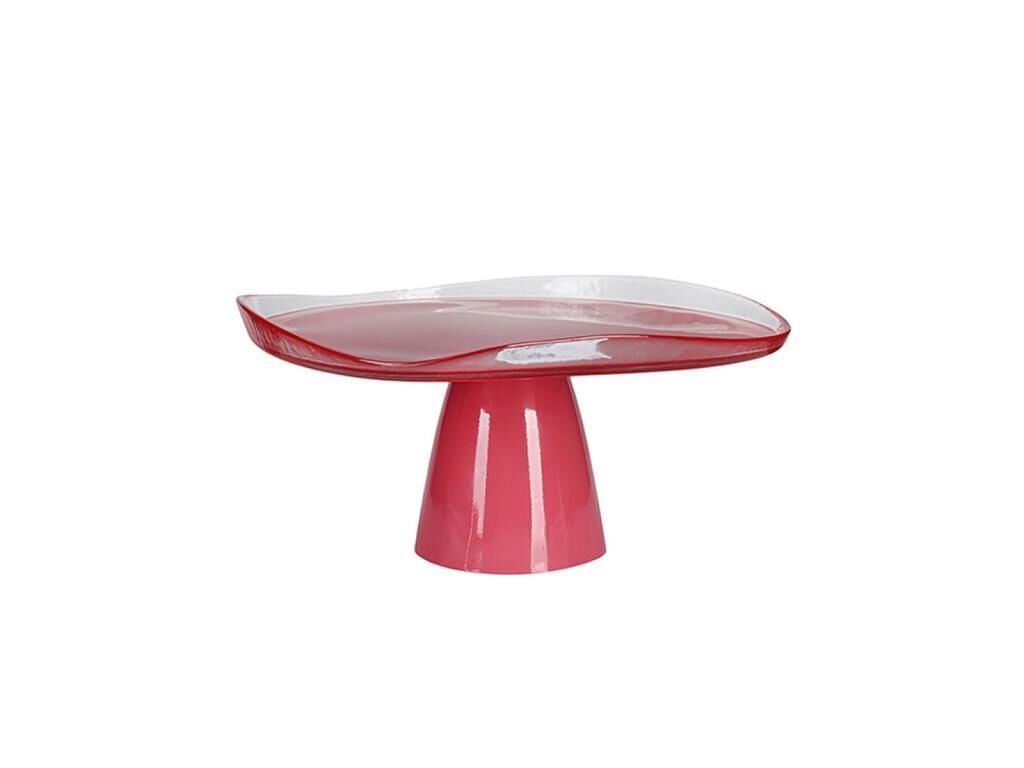 PORLAND RİPPLE PEMBE AYAKLI TABAK 28 CM