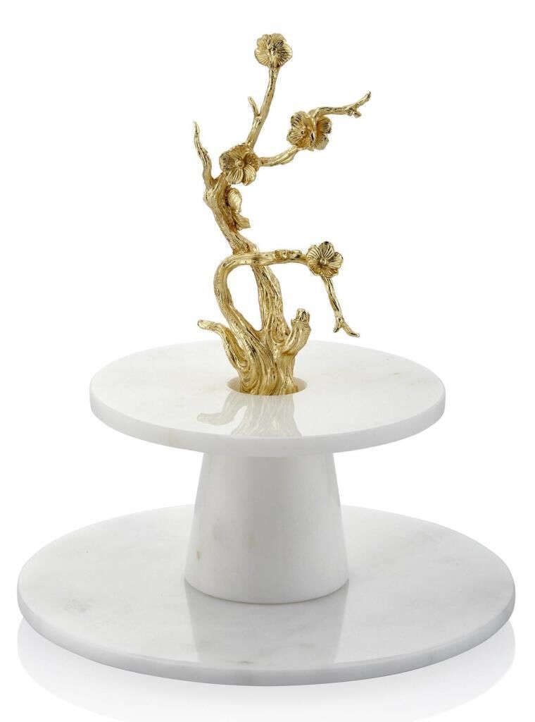 EVZA MODERN İKİKATLI SUNUMLUKBEYAZ 27*27*31,5 CM