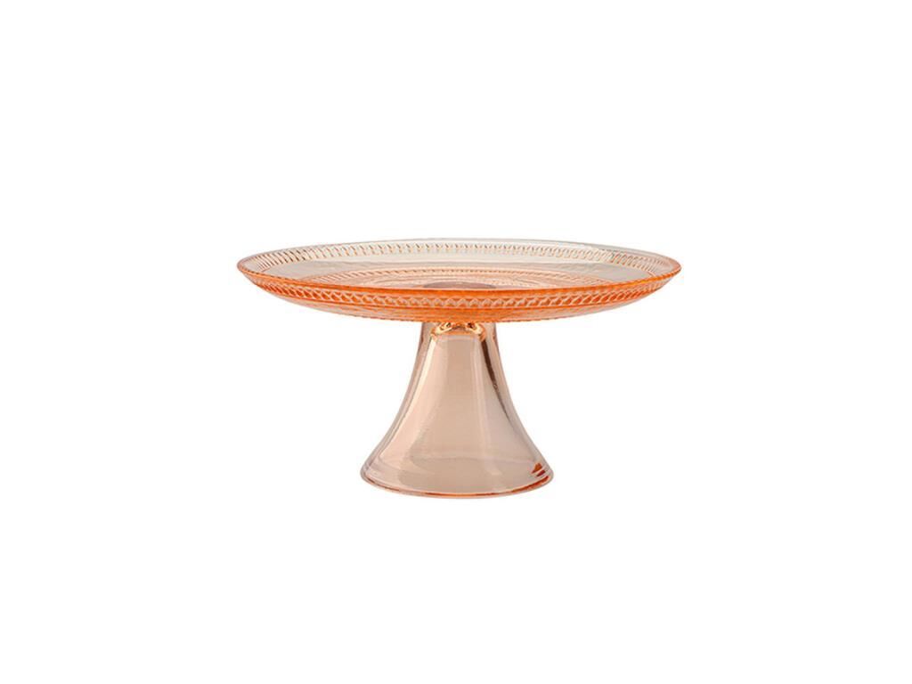 PORLAND LİNA TURUNCU AYAKLI TABAK 17 CM