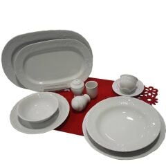 Kütahya Porselen Lalezar 53 Parça 12 Kişilik Yemek Takımı