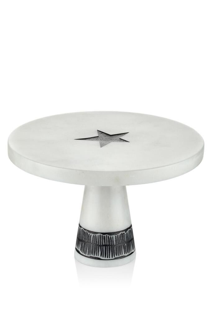 SETABİANCA EVZA  AYAKLI YILDIZ DEKOR AYAKLI SUNUMLUK 28*28*18CM