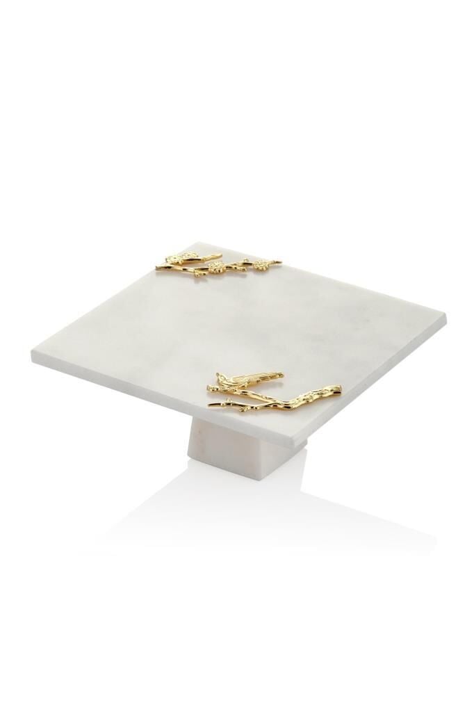 EVZA MERMER ALTINDALLI KARE BEYAZSUNUM TABAĞI19,5x19,5x9,5 CM